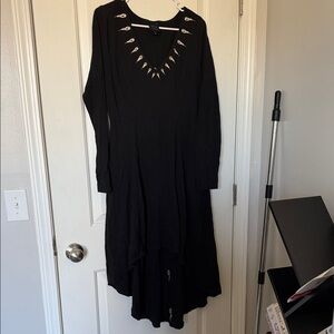 Her Universe Black Long Sleeve Dress with Silver Accents